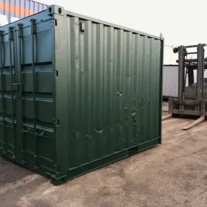 10FT-X-8FT-SHIPPING-CONTAINER-1ONE-TRIP-Green Used 10Ft Cut Down Container