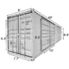 40ft High Cube Storage Container with 2 Side Doors