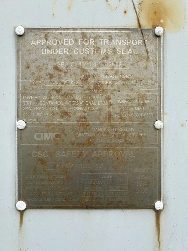 2009 40Ft High Cube Refrigerated Storage Container – CCR18757