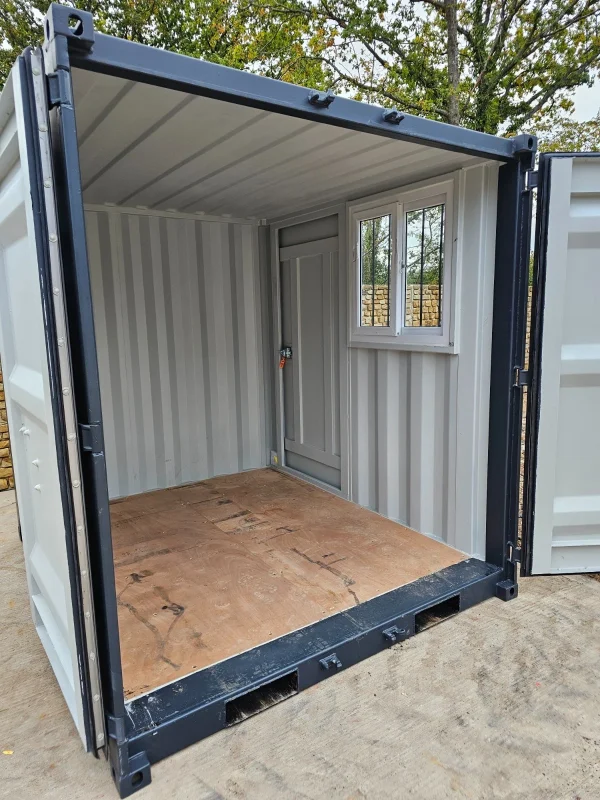 New 8′ Shipping Container Site Safe Lock Up Box Toolbox 8ft Workshop Shed Office