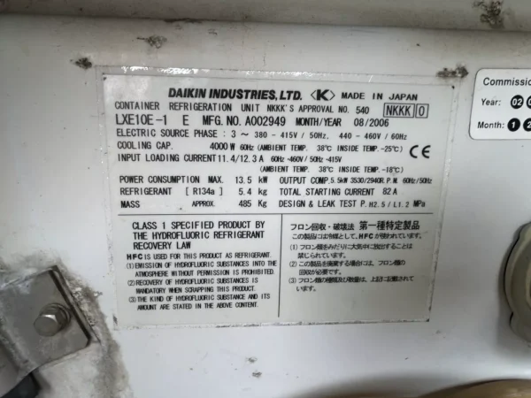 Maersk Used 40ft Cold Storage Reefer Container – Model CCR18060