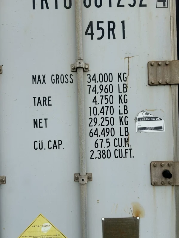 2009 40Ft High Cube Refrigerated Storage Container – CCR18757