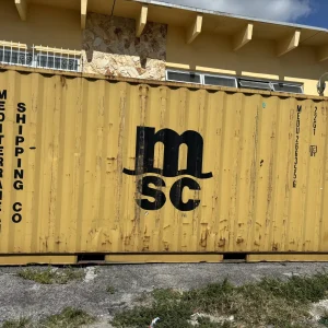 Used 20ft Conex Shipping / Storage Container – Yellow/Gold – Priced to Sell!
