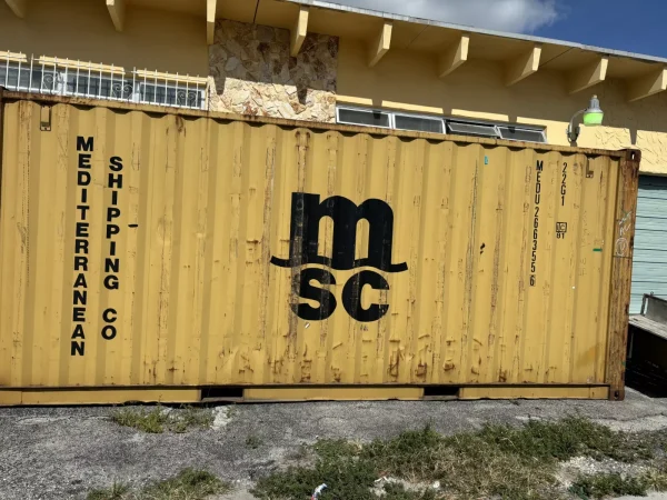 Used 20ft Conex Shipping / Storage Container – Yellow/Gold – Priced to Sell!