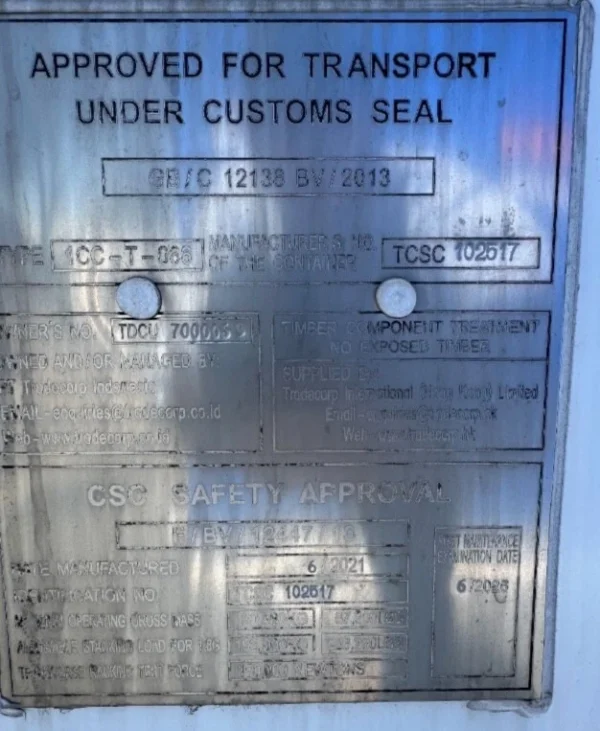 Thermo King Refrigerator Container – 20′ 2021 Reefer