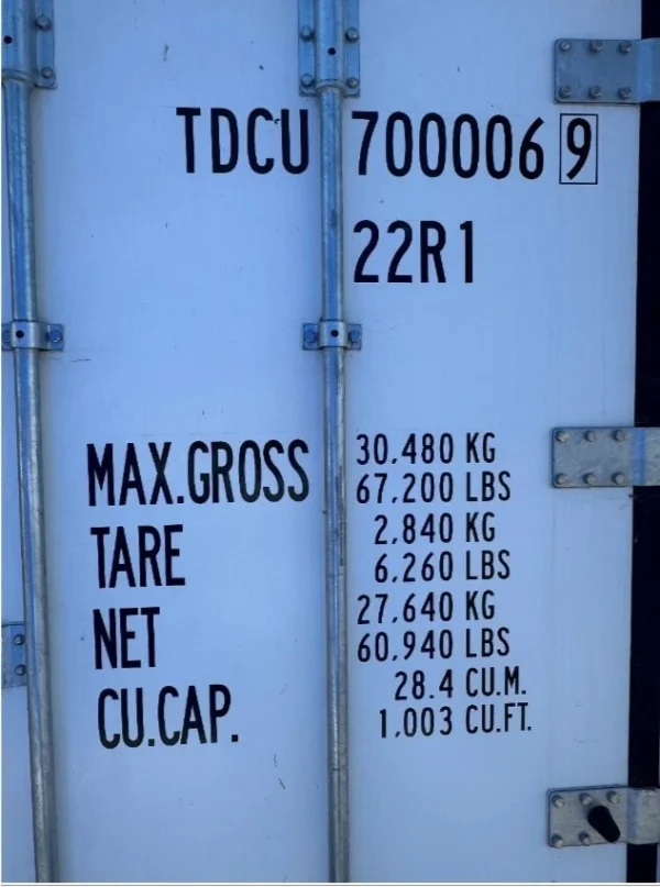 Thermo King Refrigerator Container – 20′ 2021 Reefer